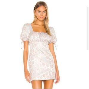 Majorelle Mason Floral Jacquard Mini Floral Dress Pink Blue Gray Size Small